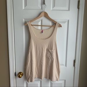 American Apparel Cream Oversized Tank Top